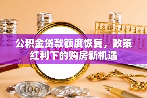 温宿公积金贷款额度恢复，政策红利下的购房新机遇