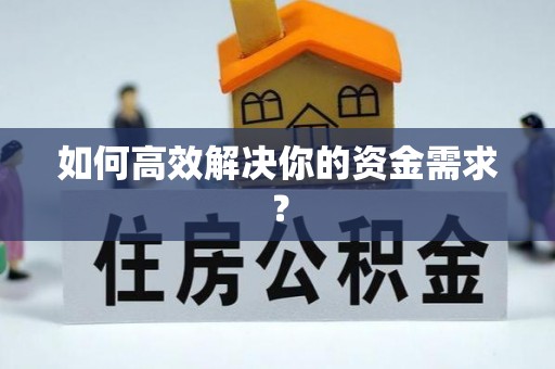 温宿如何高效解决你的资金需求？