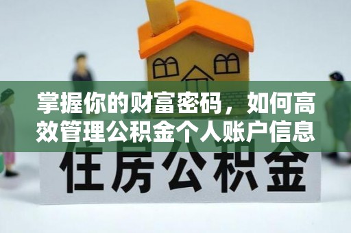 温宿掌握你的财富密码，如何高效管理公积金个人账户信息