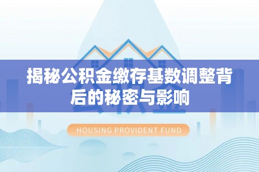 温宿揭秘公积金缴存基数调整背后的秘密与影响