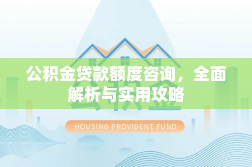 温宿公积金贷款额度咨询，全面解析与实用攻略