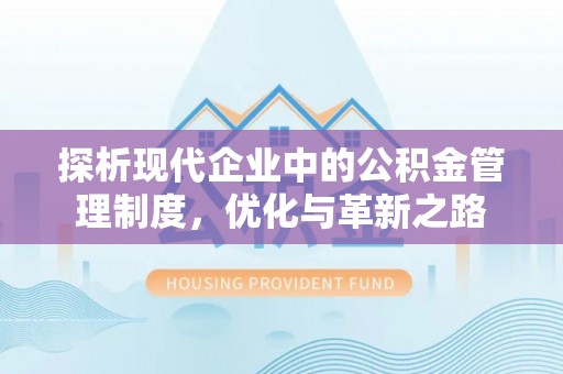 温宿探析现代企业中的公积金管理制度，优化与革新之路