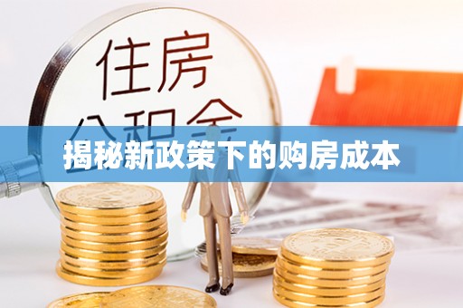 温宿揭秘新政策下的购房成本