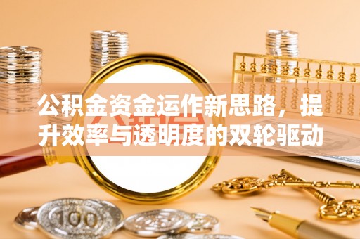 温宿公积金资金运作新思路，提升效率与透明度的双轮驱动