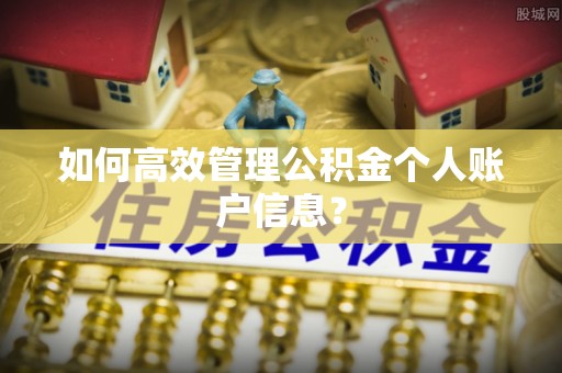 温宿如何高效管理公积金个人账户信息？