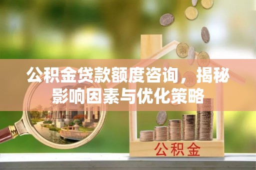 温宿公积金贷款额度咨询，揭秘影响因素与优化策略