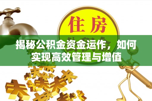 温宿揭秘公积金资金运作，如何实现高效管理与增值